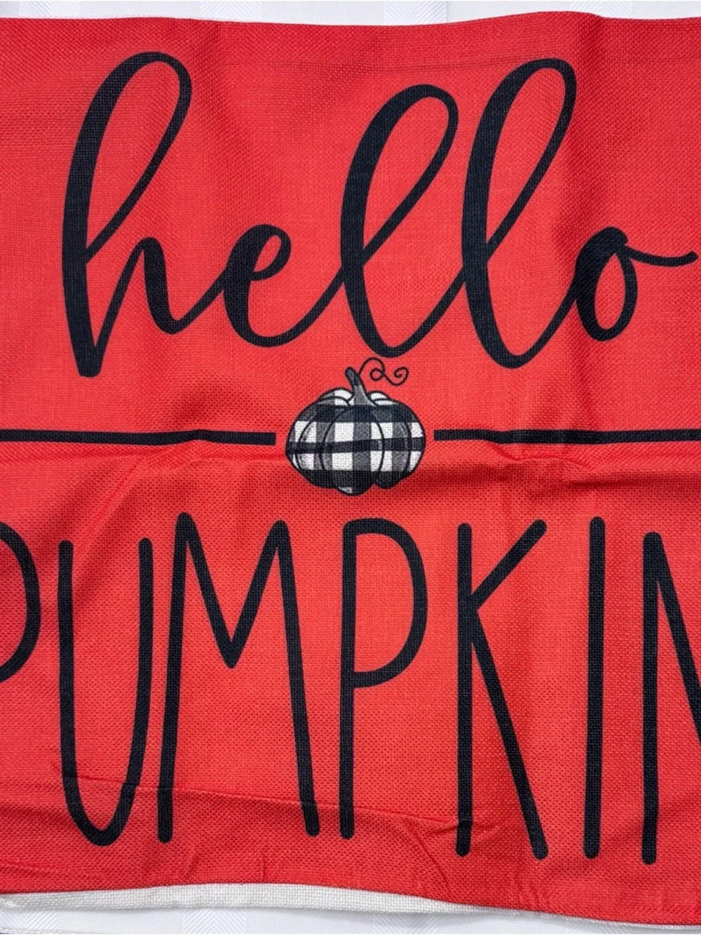 Hello Pumpkin Fall Accent Pillow Set - Orange Seasonal Throw Pillows